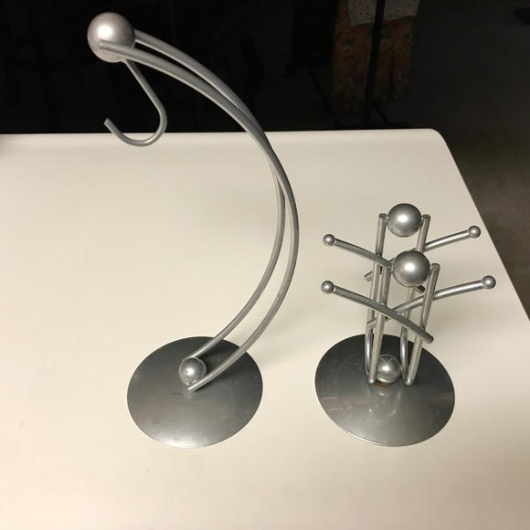 Napkin & Banana holders Pewter Silver Chrome Toned - Picture 3 of 8